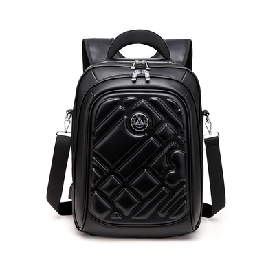 acheter Sac à dos personnalisé en cuir PU imperméable à l'eau sac à dos de voyage portable USB pour homme 42x32x14cm online manufacture