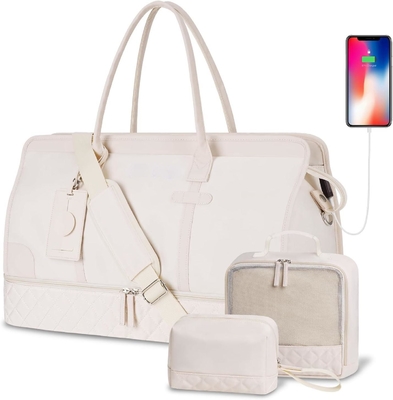 acheter Grosse taille Beige Week-end de nuit sac de voyage de l' hôpital porter sur Tote online manufacture