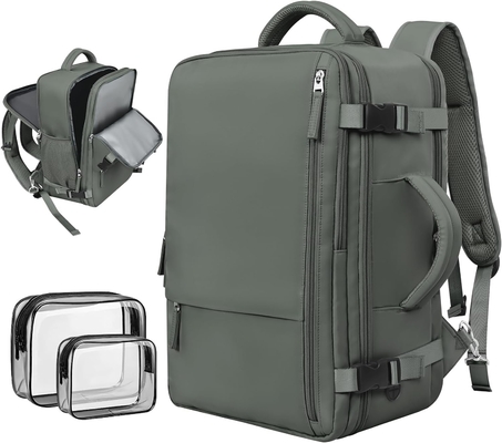 acheter Sac à bagages de transport occasionnel sac de voyage à dos vert olive avec port de recharge USB online manufacture