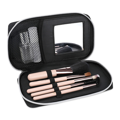 acheter Petit sac cosmétique personnalisé de luxe, sac de maquillage en cuir noir online manufacture