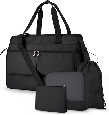 acheter Large noir 40L Portable Week-end sac de nuit Sports Gym Yoga personnalisé Avec poches à chaussures online manufacture