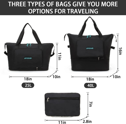 acheter Sac de voyage pliable et imperméable à l'eau de grande capacité, portatif en tissu oxford léger online manufacture