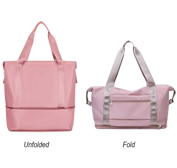Sac de voyage en polyester 210D pour femme imperméable à l'eau 10.63x21.65x7.09
