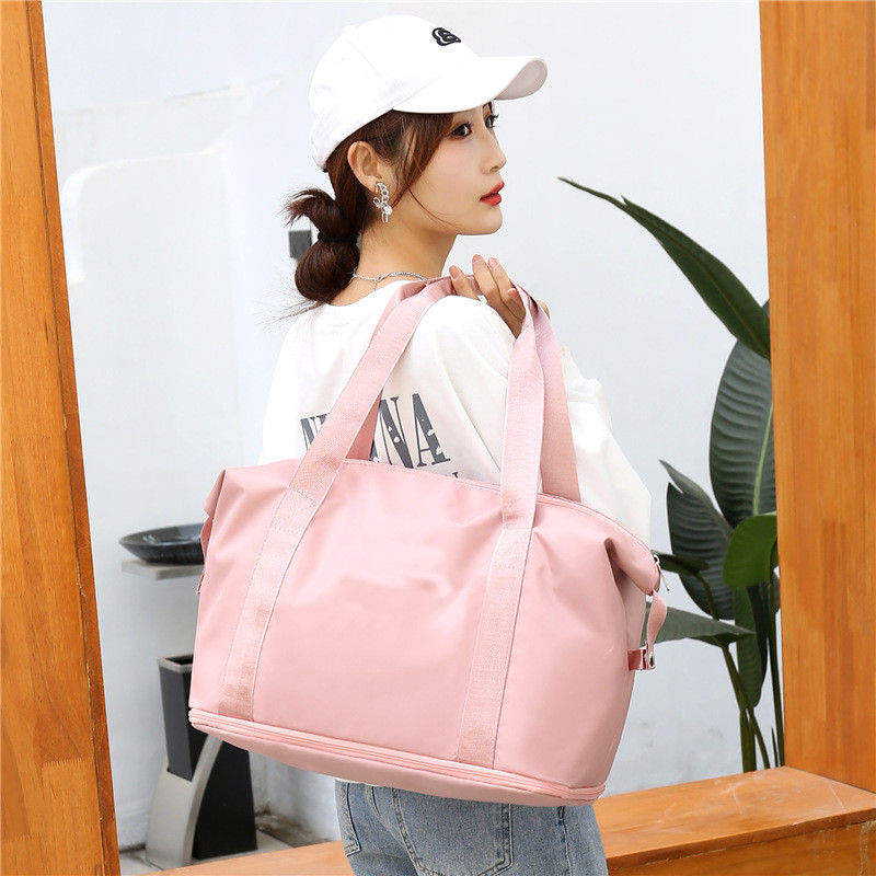 Sac de voyage en polyester 210D pour femme imperméable à l'eau 10.63x21.65x7.09