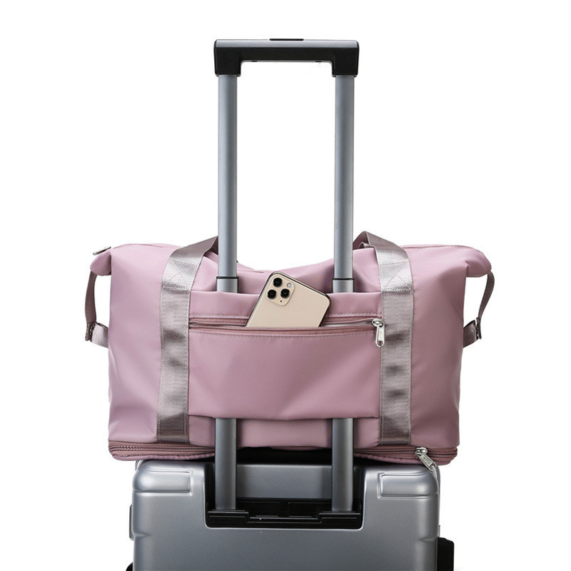 Sac de voyage en polyester 210D pour femme imperméable à l'eau 10.63x21.65x7.09