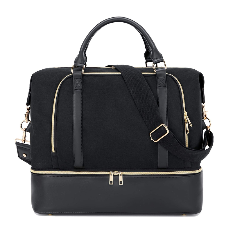 Sacs de voyage en cuir pour hommes et femmes avec manche de chariot 17.3x14.5x8.3