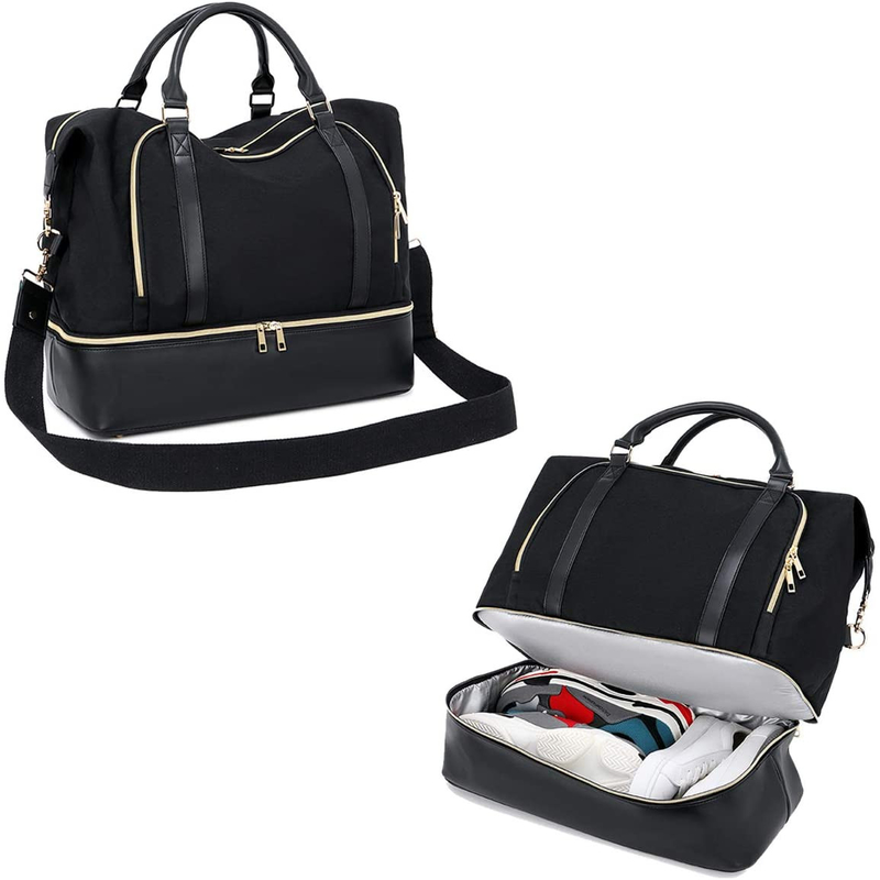 Sacs de voyage en cuir pour hommes et femmes avec manche de chariot 17.3x14.5x8.3