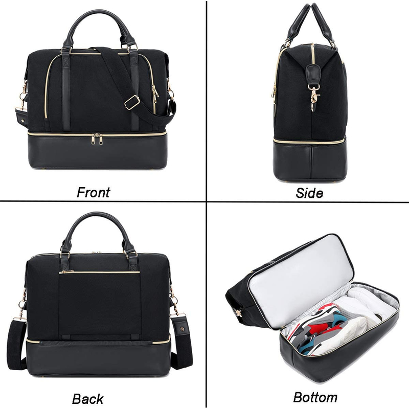 Sacs de voyage en cuir pour hommes et femmes avec manche de chariot 17.3x14.5x8.3