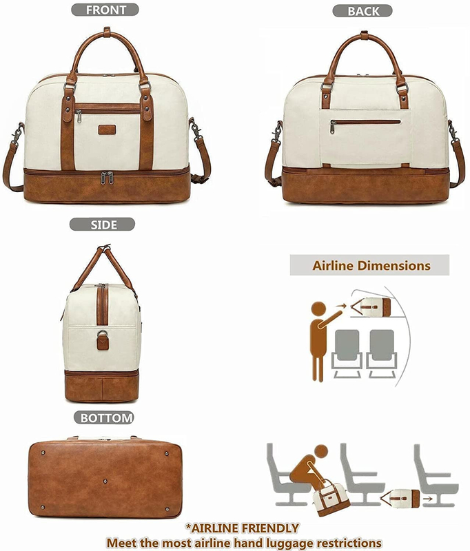 Sacs à dos de voyage élégants avec compartiment portable toilettes 19 pouces 19,7 x 9,8 x 14,6 