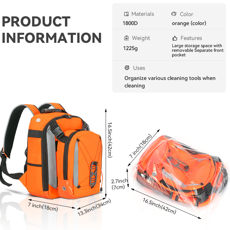 2024 Nouveau design de qualité supérieure, grande capacité, sac à outils de nettoyage de voyage multifonctionnel sur mesure