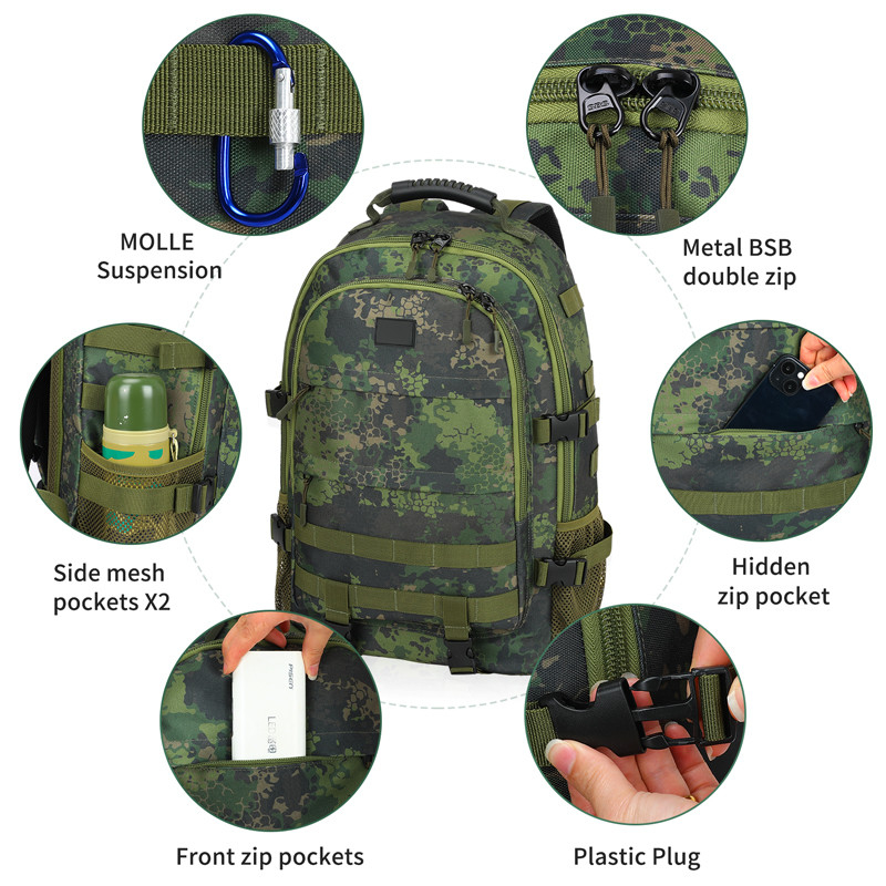 Sac à dos tactique militaire à main avec épaule pour hommes