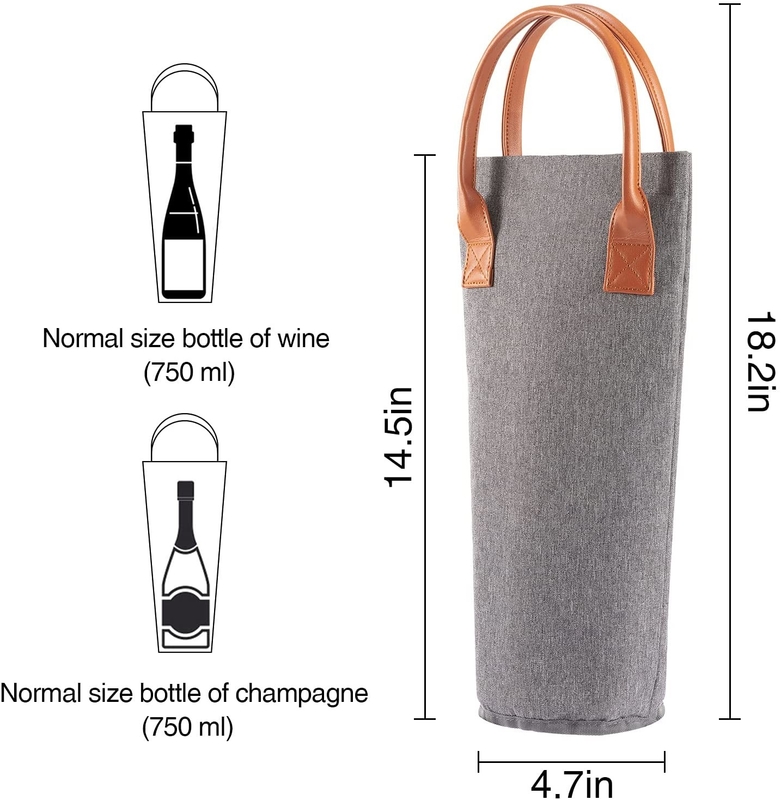 Sac de glace rond portable isolé pour bébé Bouteilles de vin Sac de glace petit 4x14