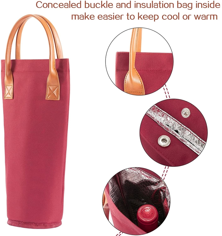 Sac de glace rond portable isolé pour bébé Bouteilles de vin Sac de glace petit 4x14