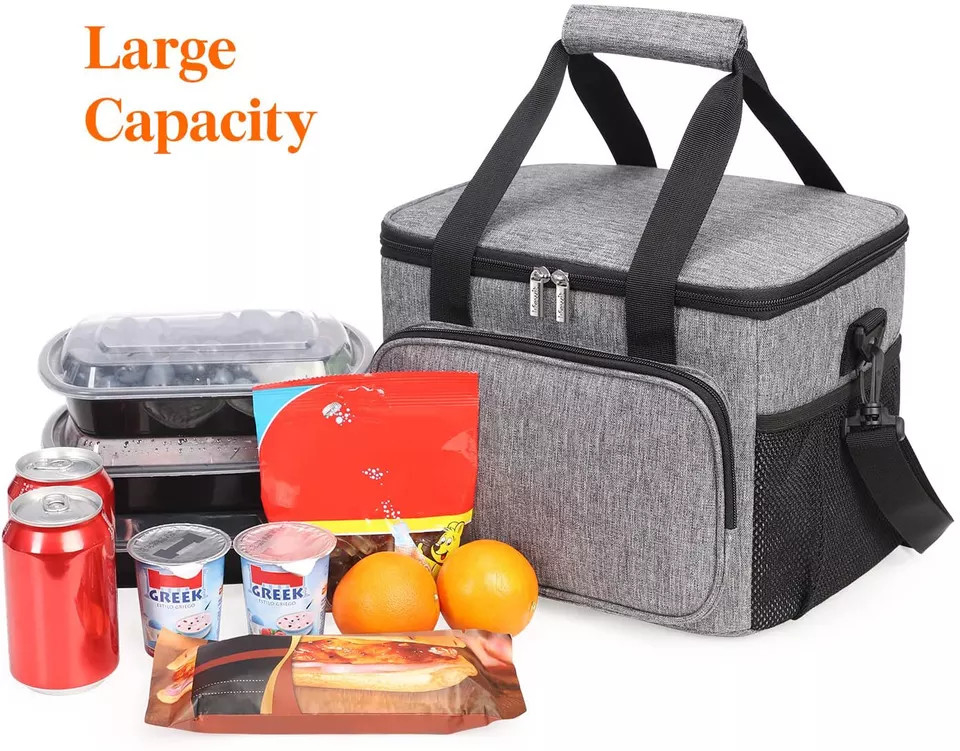 Sac de refroidisseur isolé personnalisé aux côtés doux pour l'épicerie Boîte à lunch Tote Office 24 Can