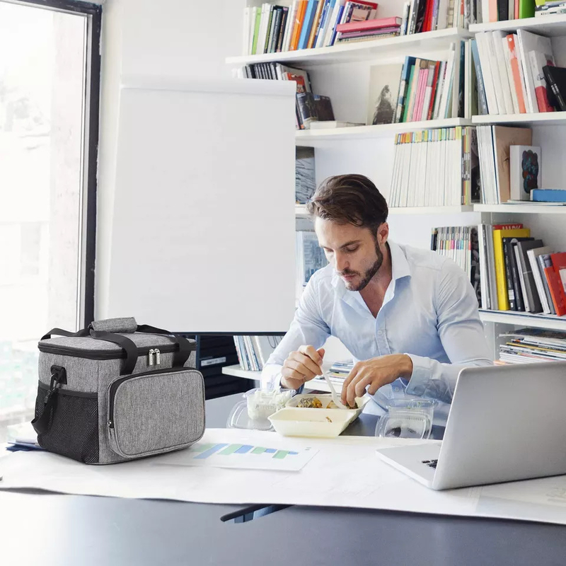 Sac de refroidisseur isolé personnalisé aux côtés doux pour l'épicerie Boîte à lunch Tote Office 24 Can