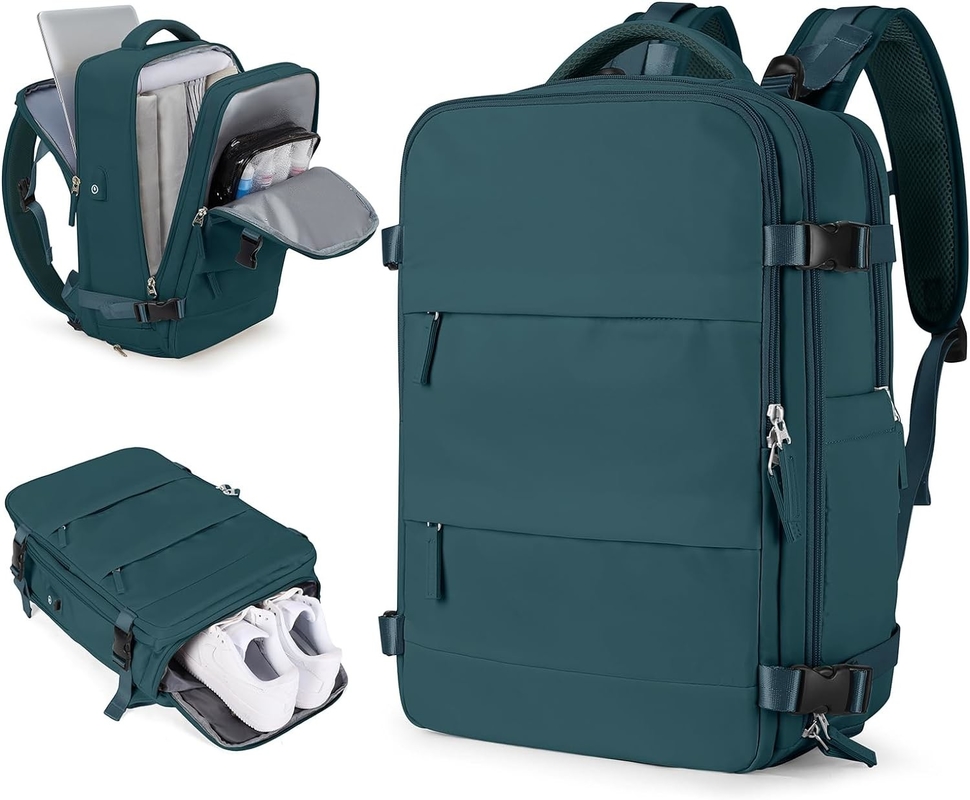 Compagnie aérienne imperméable approuvée Portez un ordinateur portable Université Randonnée voyage sac à dos avec boîte à chaussures Pour les femmes Hommes