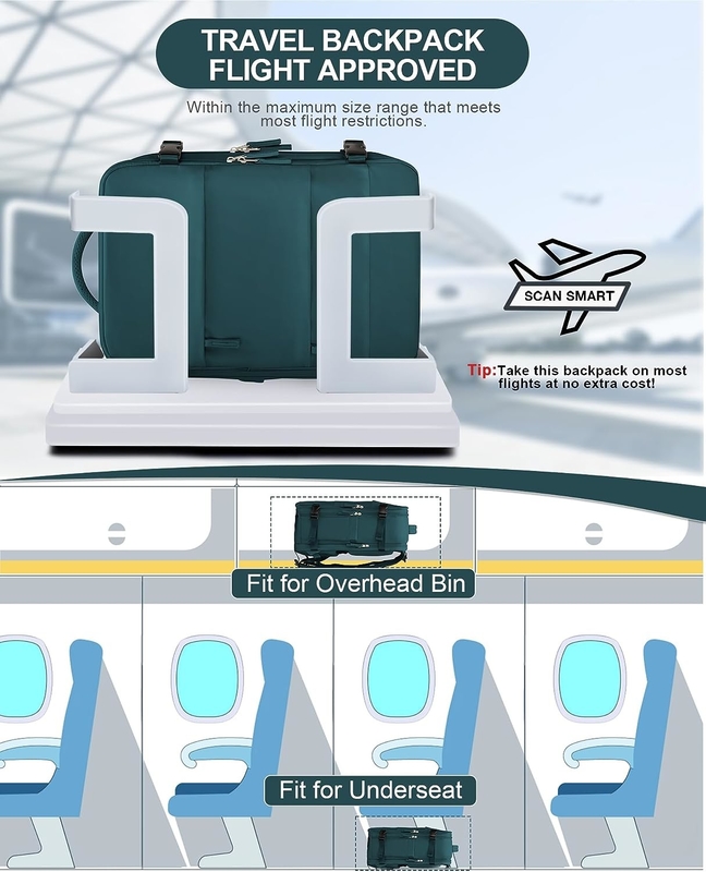 Compagnie aérienne imperméable approuvée Portez un ordinateur portable Université Randonnée voyage sac à dos avec boîte à chaussures Pour les femmes Hommes