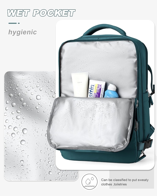 Compagnie aérienne imperméable approuvée Portez un ordinateur portable Université Randonnée voyage sac à dos avec boîte à chaussures Pour les femmes Hommes