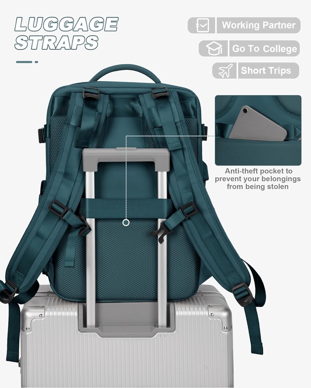 Compagnie aérienne imperméable approuvée Portez un ordinateur portable Université Randonnée voyage sac à dos avec boîte à chaussures Pour les femmes Hommes