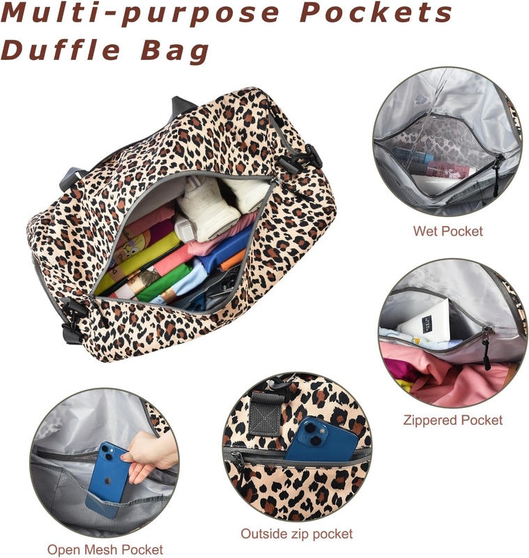 50L pliable de grande capacité Week-end Hôpital essentiels de nuit Gym sac de voyage avec compartiment chaussures