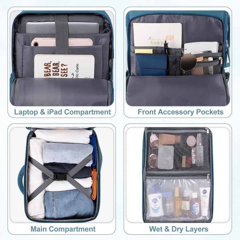 Imperméable pour les affaires Pour la randonnée Casual Portez sur le sac de voyage Vol approuvé Adapté portable 16 pouces