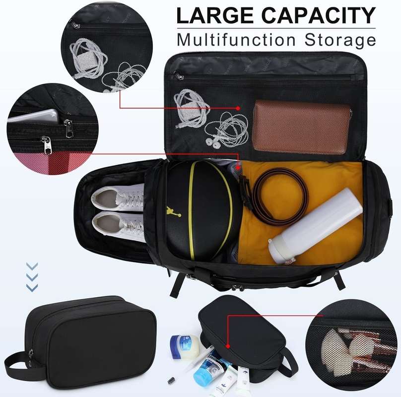Sac de voyage imperméable à l' eau de toilette de grande taille de 40L avec poche et compartiment pour chaussures