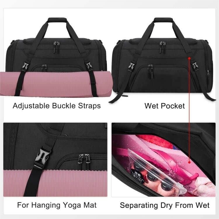 Sac de voyage imperméable à l' eau de toilette de grande taille de 40L avec poche et compartiment pour chaussures