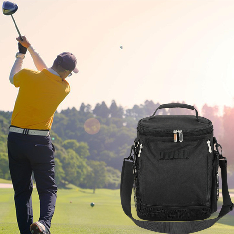 Unisexe à 10 boîtes, noir, à grande capacité, sac de golf isolé, coulissante de voyage personnalisée, avec épaule