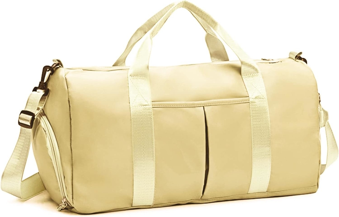Yoga Gym Sports en plein air Week-end Nuit Sac de voyage Couleur jaune clair Taille grande