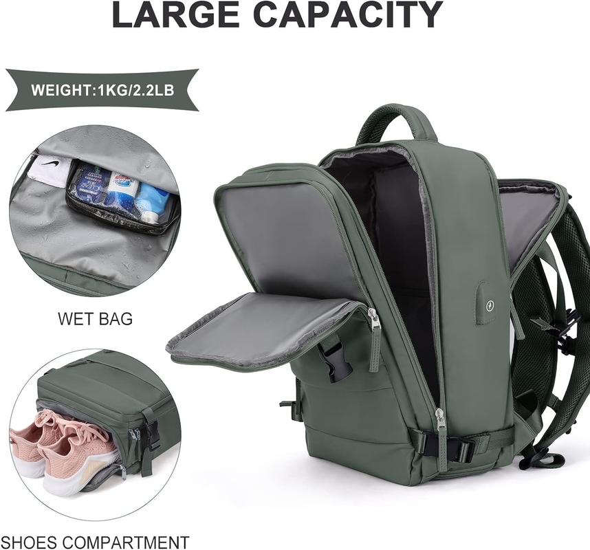 Gros sac à main en extérieur étanche à l'eau Randonnée sportive sac de voyage occasionnel avec un compartiment chaussures indépendant
