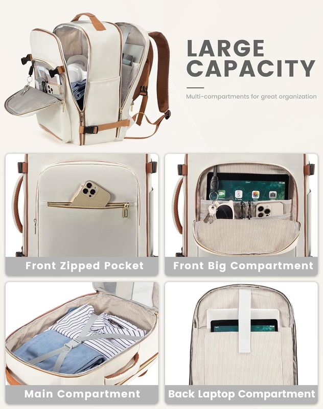 Approuvé pour le vol. Parfait pour la randonnée à l'université. Sac de voyage de nuit avec compartiment portable de 17,3 pouces.