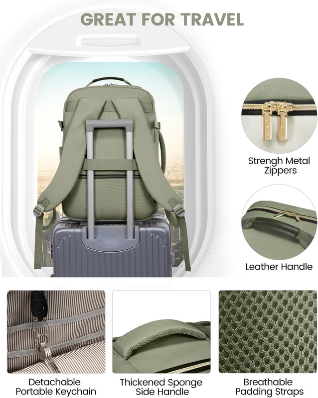 TSA article personnel 40L étanche à l'eau grand sac de voyage approuvé avec 3 cubes d'emballage