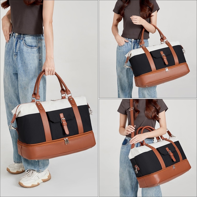 Cavas Weekender Port sur sac de voyage duffel avec des chaussures en cuir Compartiment pour hommes
