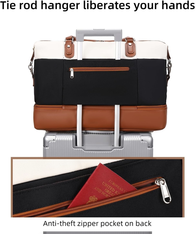Cavas Weekender Port sur sac de voyage duffel avec des chaussures en cuir Compartiment pour hommes