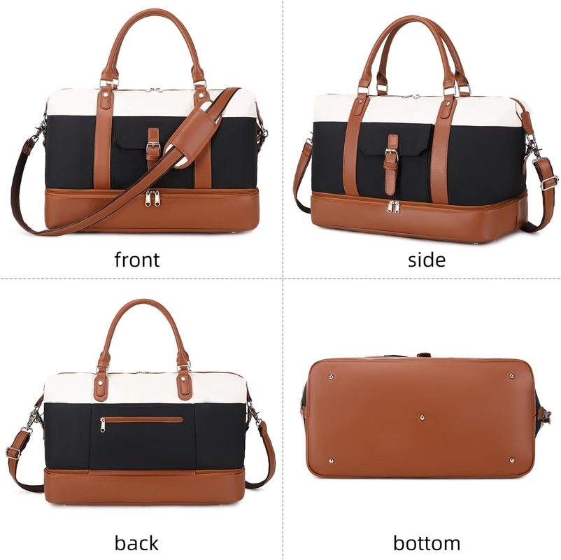 Cavas Weekender Port sur sac de voyage duffel avec des chaussures en cuir Compartiment pour hommes