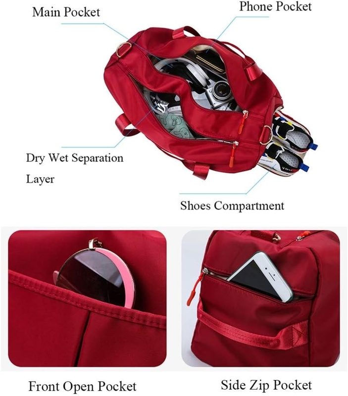 Sac de voyage avec poche mouillée et compartiment chaussures