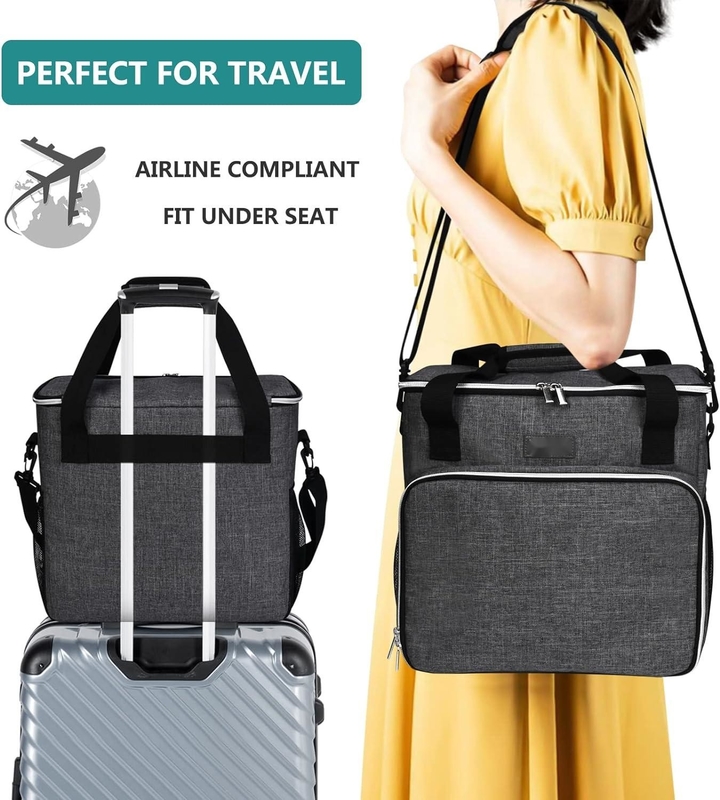Sac de voyage pour chiens et chats avec 2 contenants de nourriture pour animaux de compagnie et 2 bols de silicone pliables