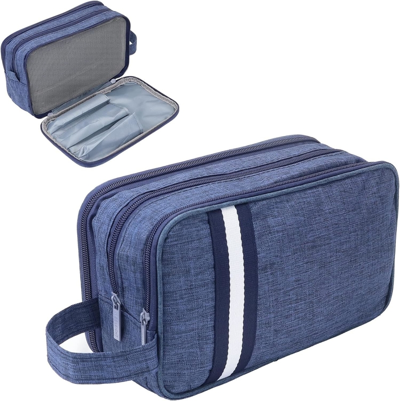 Bleu de la marine organisateur de toilettes résistant à l'eau sac de voyage pour les accessoires de voyage toilettes