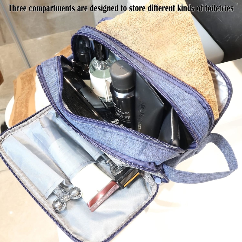 Bleu de la marine organisateur de toilettes résistant à l'eau sac de voyage pour les accessoires de voyage toilettes