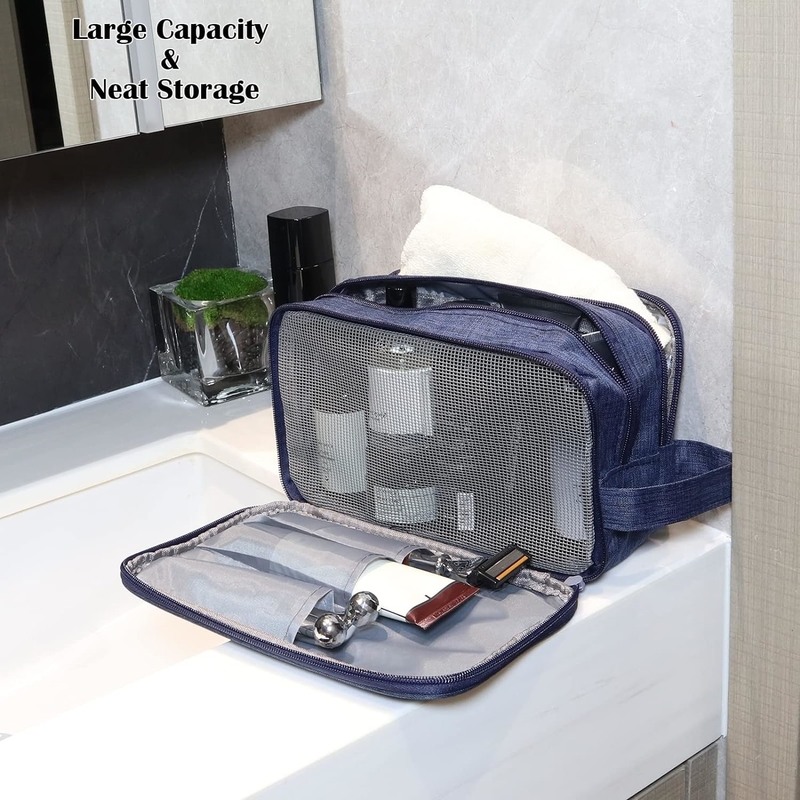 Bleu de la marine organisateur de toilettes résistant à l'eau sac de voyage pour les accessoires de voyage toilettes