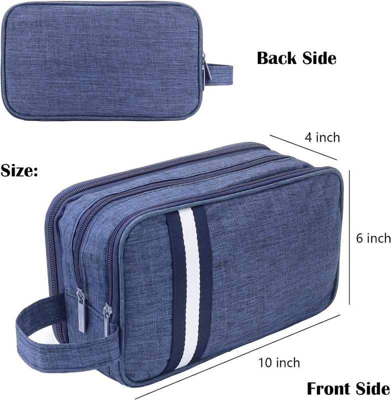 Bleu de la marine organisateur de toilettes résistant à l'eau sac de voyage pour les accessoires de voyage toilettes