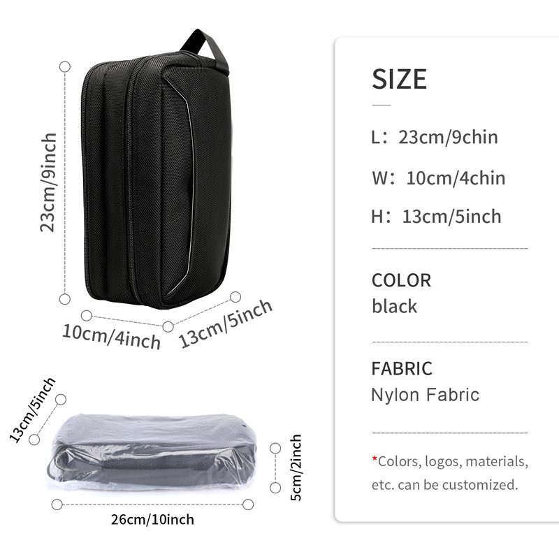 Organisateur de sac de toilette personnalisé de voyage Sac écologique organisateur cosmétique suspendu 3 couches