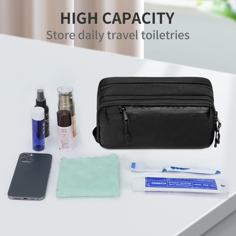 Organisateur de sac de toilette personnalisé de voyage Sac écologique organisateur cosmétique suspendu 3 couches