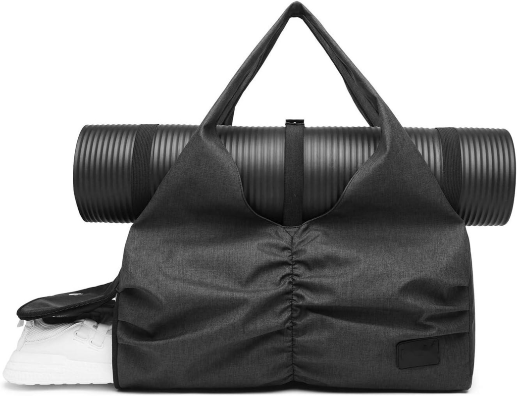 Polyester noir Yoga Gym Sports Sacs personnalisables avec poches de rangement humides et secs