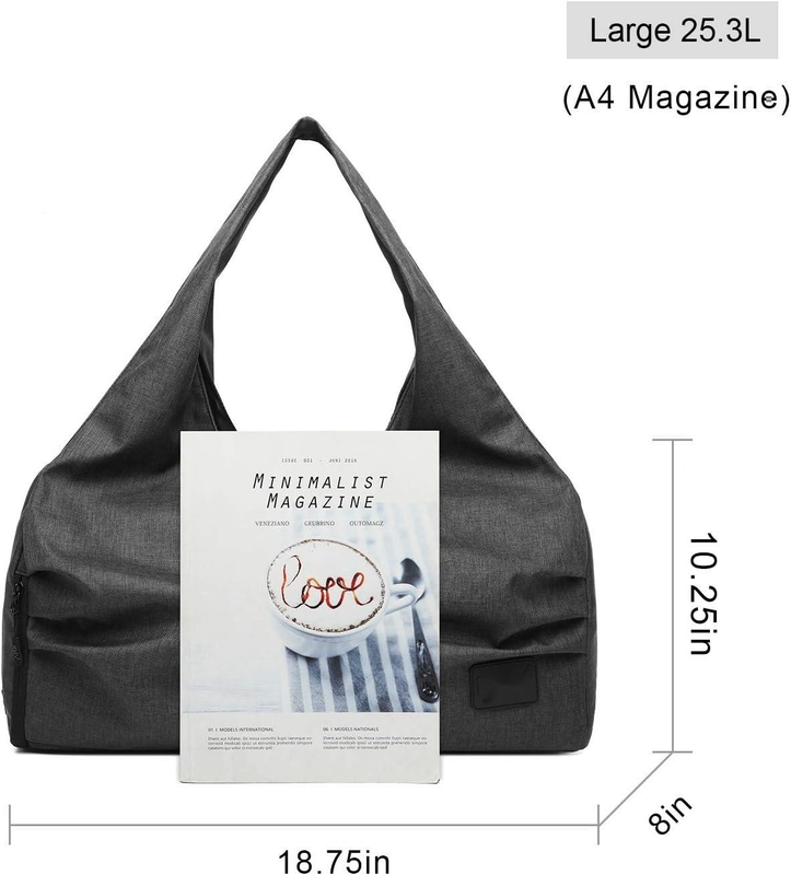 Polyester noir Yoga Gym Sports Sacs personnalisables avec poches de rangement humides et secs