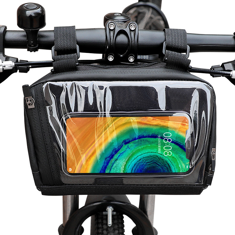 Écran tactile Vélo sac téléphonique Vélo étanche étui téléphonique portefeuille sac extérieur 20x8x10cm