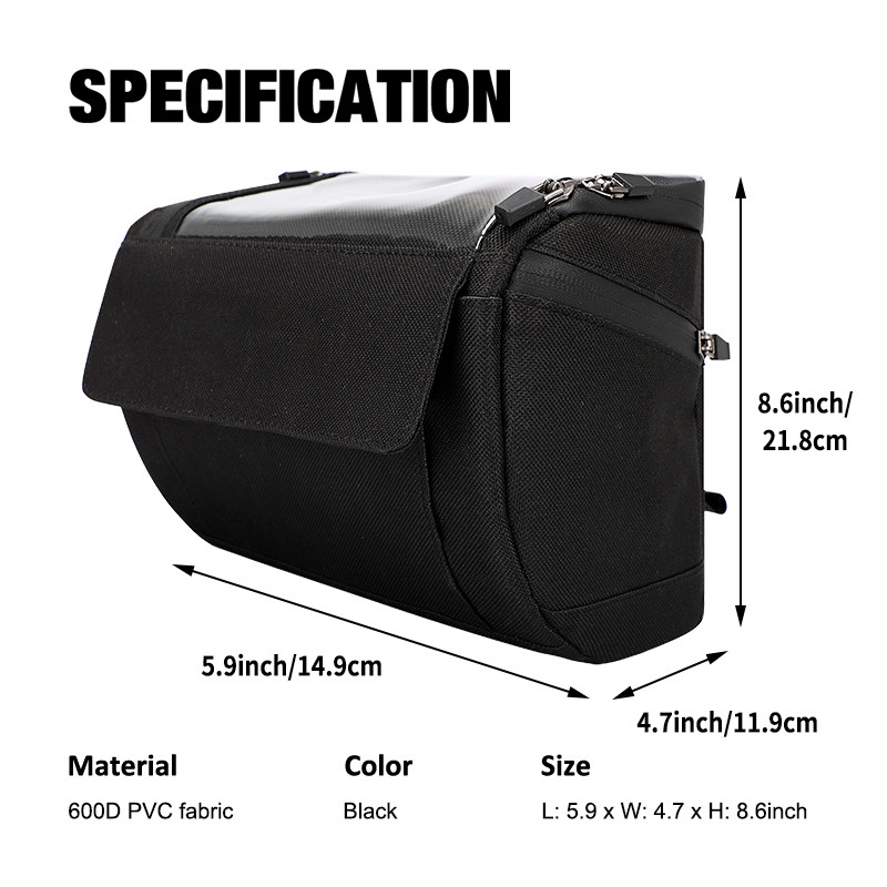 Écran tactile Vélo sac téléphonique Vélo étanche étui téléphonique portefeuille sac extérieur 20x8x10cm