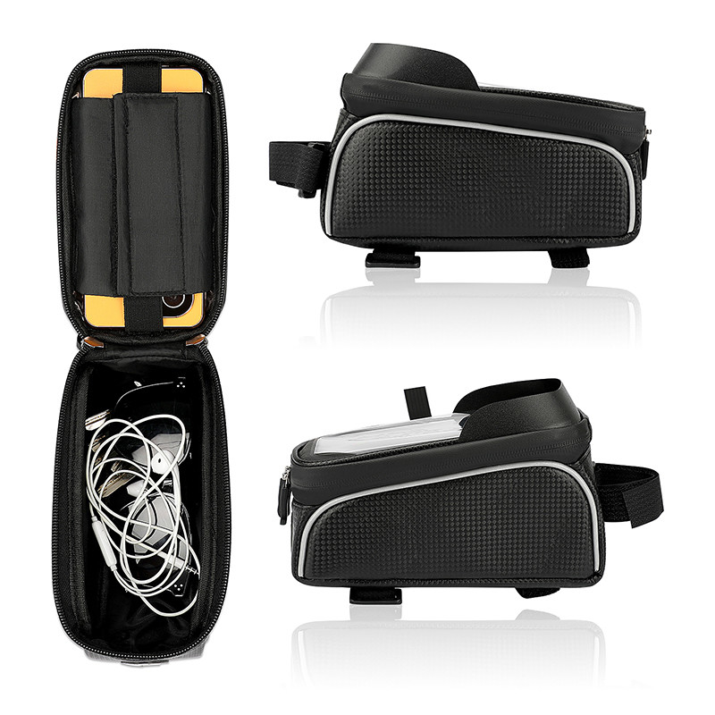 OEM ou ODM sac à eau pour vélo, sac téléphonique cadre avant sac à vélo 8x3x5