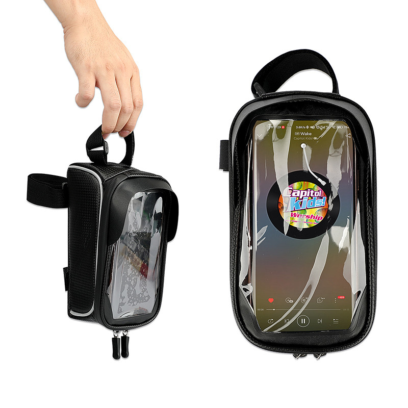 OEM ou ODM sac à eau pour vélo, sac téléphonique cadre avant sac à vélo 8x3x5