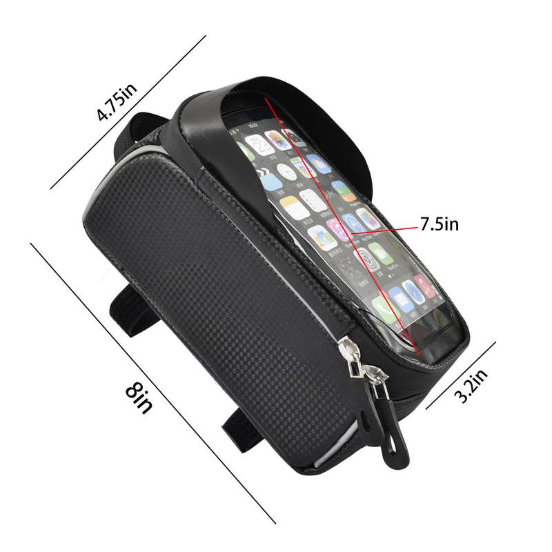 Sac à main haut tube sac porte-téléphone avec casque trou porte-fenêtre 8x3.2x4.75 